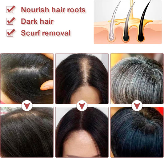 Shampoing de Couverture des Cheveux Gris